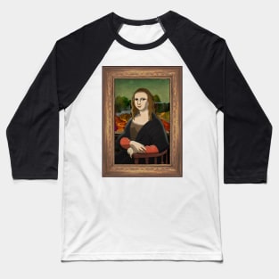 Mona Lisa In Frame Baseball T-Shirt